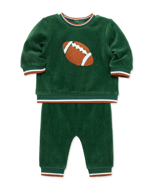 LITTLE ME Football Velour Jogger Set25-16631