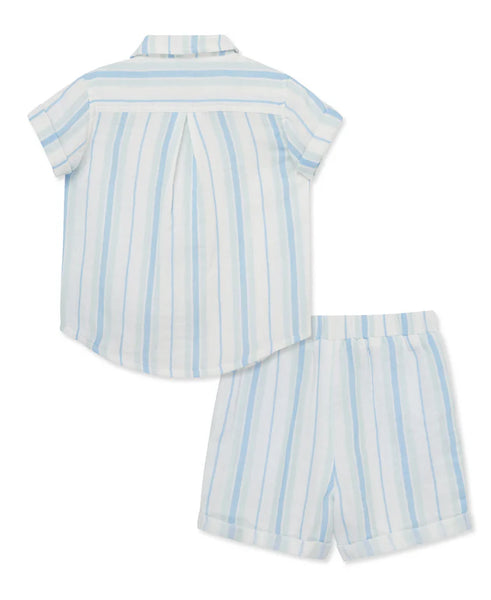 Striped Gauze Short Set 16134