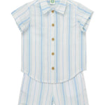 Striped Gauze Short Set 16134