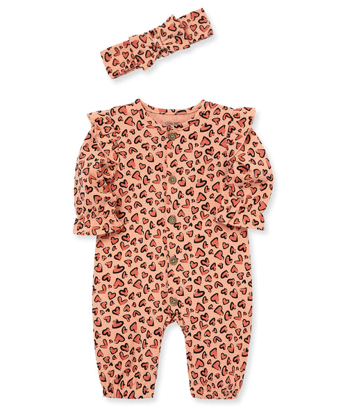 Leopard Jumpsuit & Headband 13451