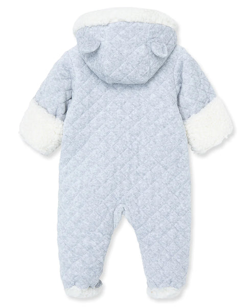 Grey Bear Quilted Velour Pram 13737