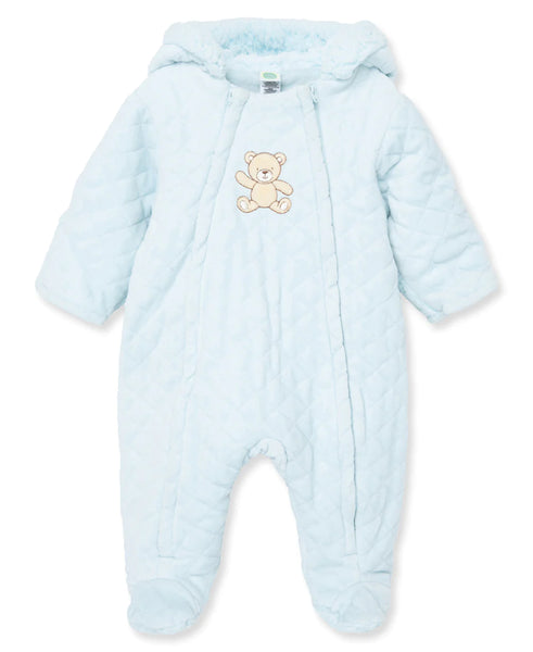 Blue Bear Quilted Velour Pram 13738