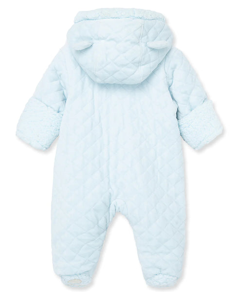 Blue Bear Quilted Velour Pram 13738