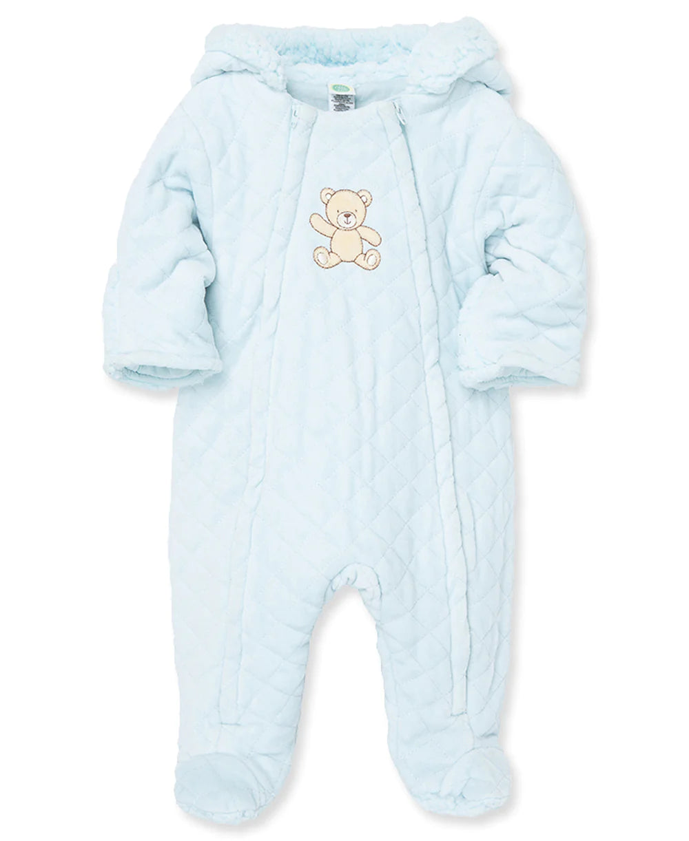 Blue Bear Quilted Velour Pram 13738