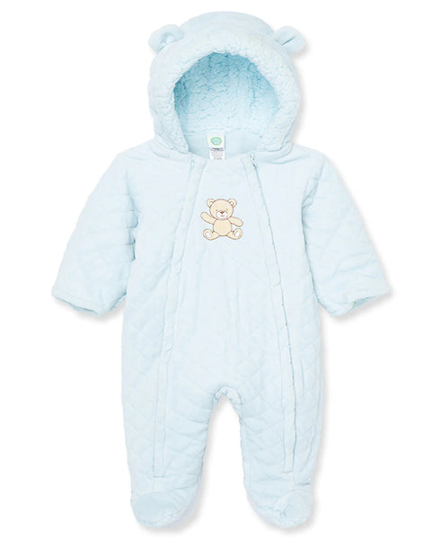 Blue Bear Quilted Velour Pram 13738