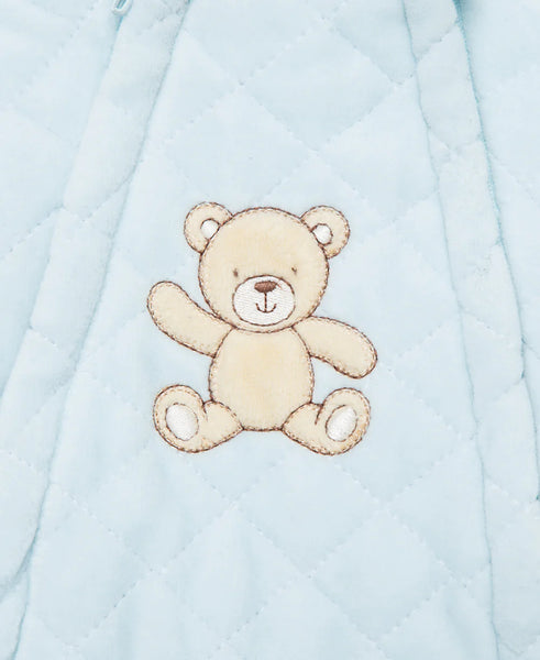 Blue Bear Quilted Velour Pram 13738