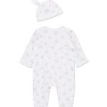 Pink Bunny Footie & Hat 15829