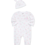 Pink Bunny Footie & Hat 15829