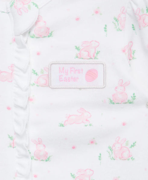 Pink Bunny Footie & Hat 15829