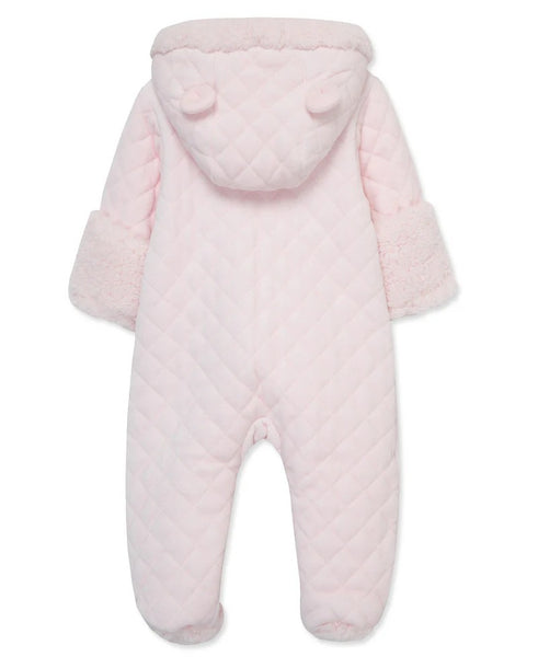 LITTLE ME Pink Bear Quilted Pram 25-16643