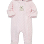 LITTLE ME Pink Bear Quilted Pram 25-16643