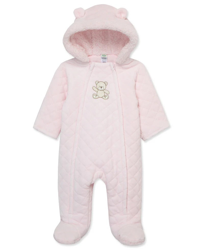 LITTLE ME Pink Bear Quilted Pram 25-16643