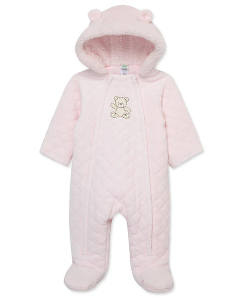 LITTLE ME Pink Bear Quilted Pram 25-16643