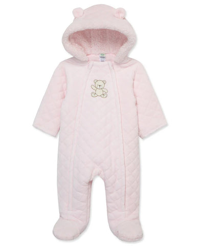 LITTLE ME Pink Bear Quilted Pram 25-16643
