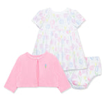 Pretty Tulips Dress & Cardigan Set 15637