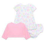 Pretty Tulips Dress & Cardigan Set 15637