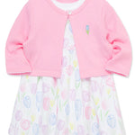 Pretty Tulips Dress & Cardigan Set 15637
