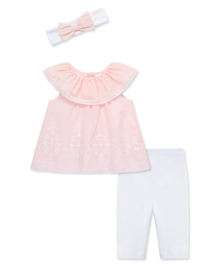 Pink Eyelet Woven Tunic Set (3M-24M) 15895