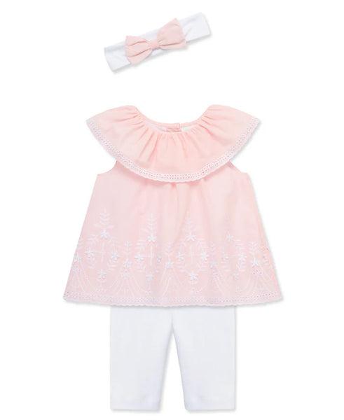 Pink Eyelet Woven Tunic Set (3M-24M) 15895