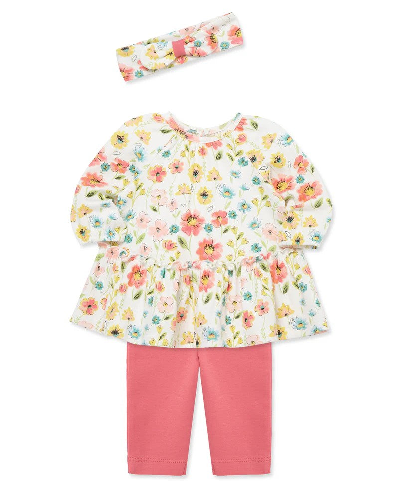 Brushed Floral Tunic Set 25-16269