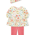 Brushed Floral Tunic Set 25-16269