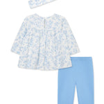 Blue Floral Infant Tunic Set 25-16271
