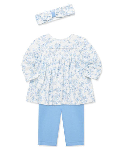 Blue Floral Infant Tunic Set 25-16271