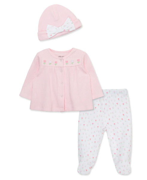 Tulips 3-Piece Cardigan Set 15588