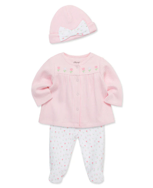 Tulips 3-Piece Cardigan Set 15588