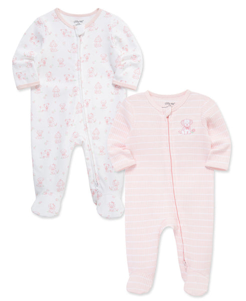 Pretty Puppies 2-Way-Zip Footies (2-Pack) 16947
