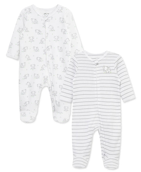 Baby Elephants 2-Way-Zip Footies (2-Pack) 16955