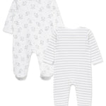 Baby Elephants 2-Way-Zip Footies (2-Pack) 16955
