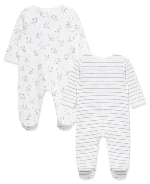Baby Elephants 2-Way-Zip Footies (2-Pack) 16955