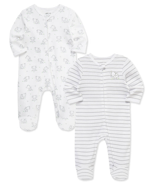 Baby Elephants 2-Way-Zip Footies (2-Pack) 16955