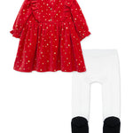 LITTLE ME Bows Shiny Red Dress Set25-16759