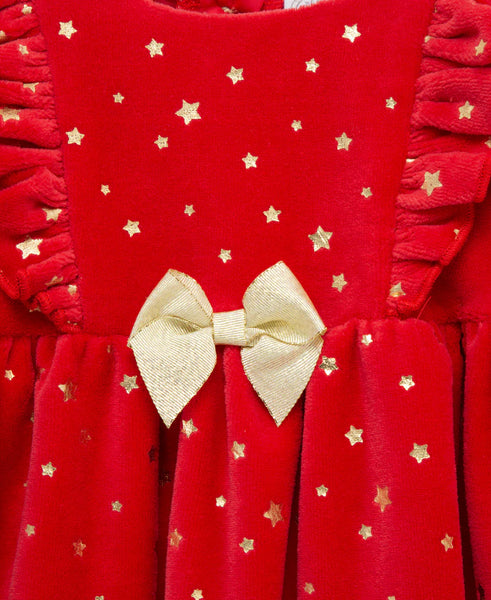 LITTLE ME Bows Shiny Red Dress Set25-16759