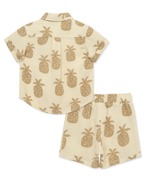 Pineapple Woven Short Set (12M-4T)