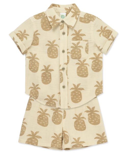 Pineapple Woven Short Set (12M-4T)