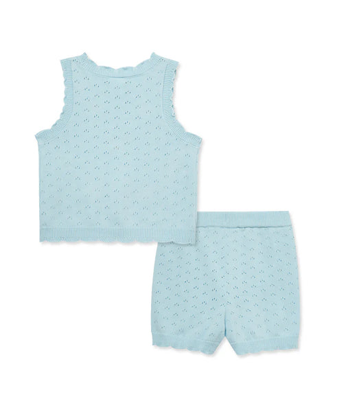 Daisy Pointelle Knit Short Set (12M-4T) 16101