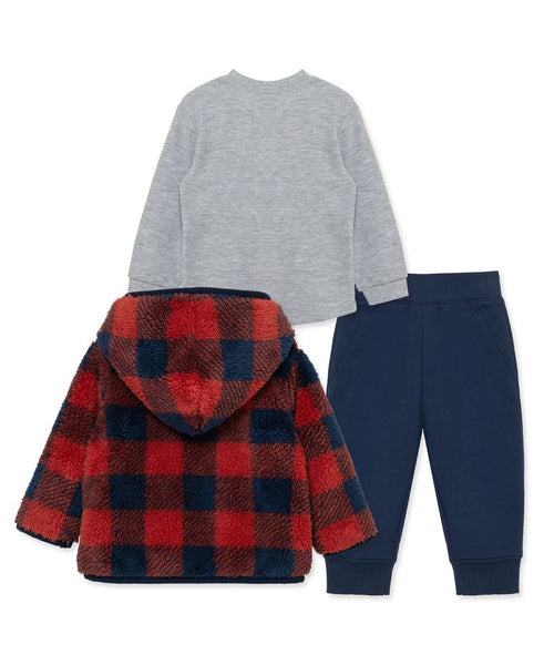 Check 3-Piece Sherpa Set 25-16444