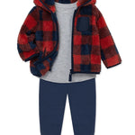 Check 3-Piece Sherpa Set 25-16444