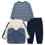 Colorblock 3-Piece Sherpa Set 25-16445