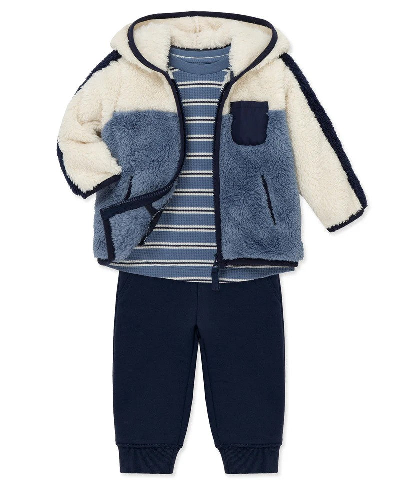 Colorblock 3-Piece Sherpa Set 25-16445