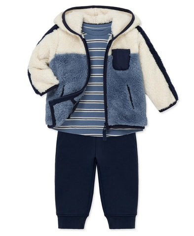 Colorblock 3-Piece Sherpa Set 25-16445