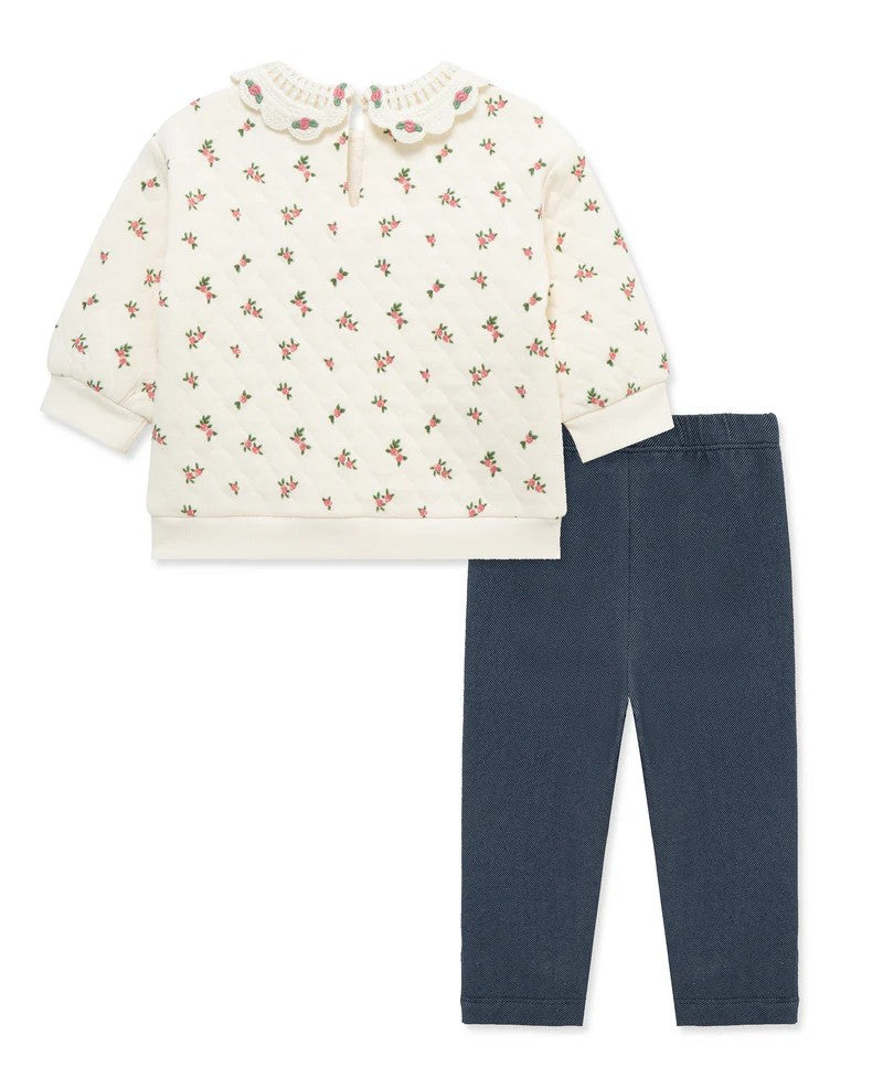 Rose 2-PieceToddler Sweatshirt Set-25-16749