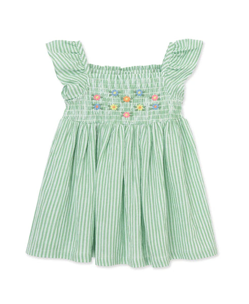 Green Embroidered Sundress (12M-4T) 16055