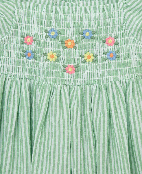 Green Embroidered Sundress (12M-4T) 16055
