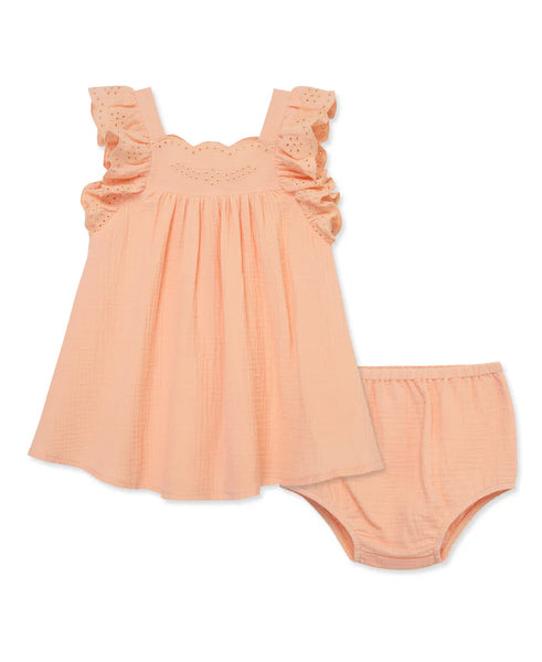 Peach Sundress with Panty (12M-4T) 16057
