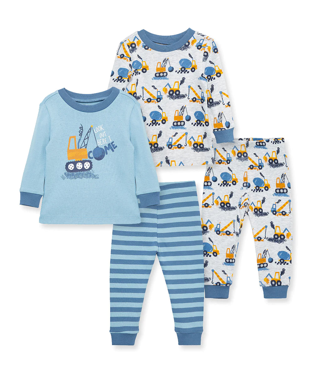 Construction 4-Piece Toddler Pajama Set (2T-4T) 613470