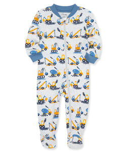 Construction Zip Front Pajama (12M-24M)